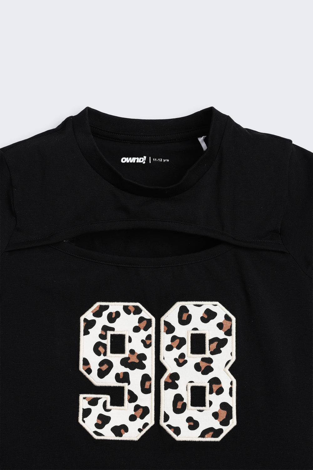 Black Embroidered Regular Fit T-Shirt