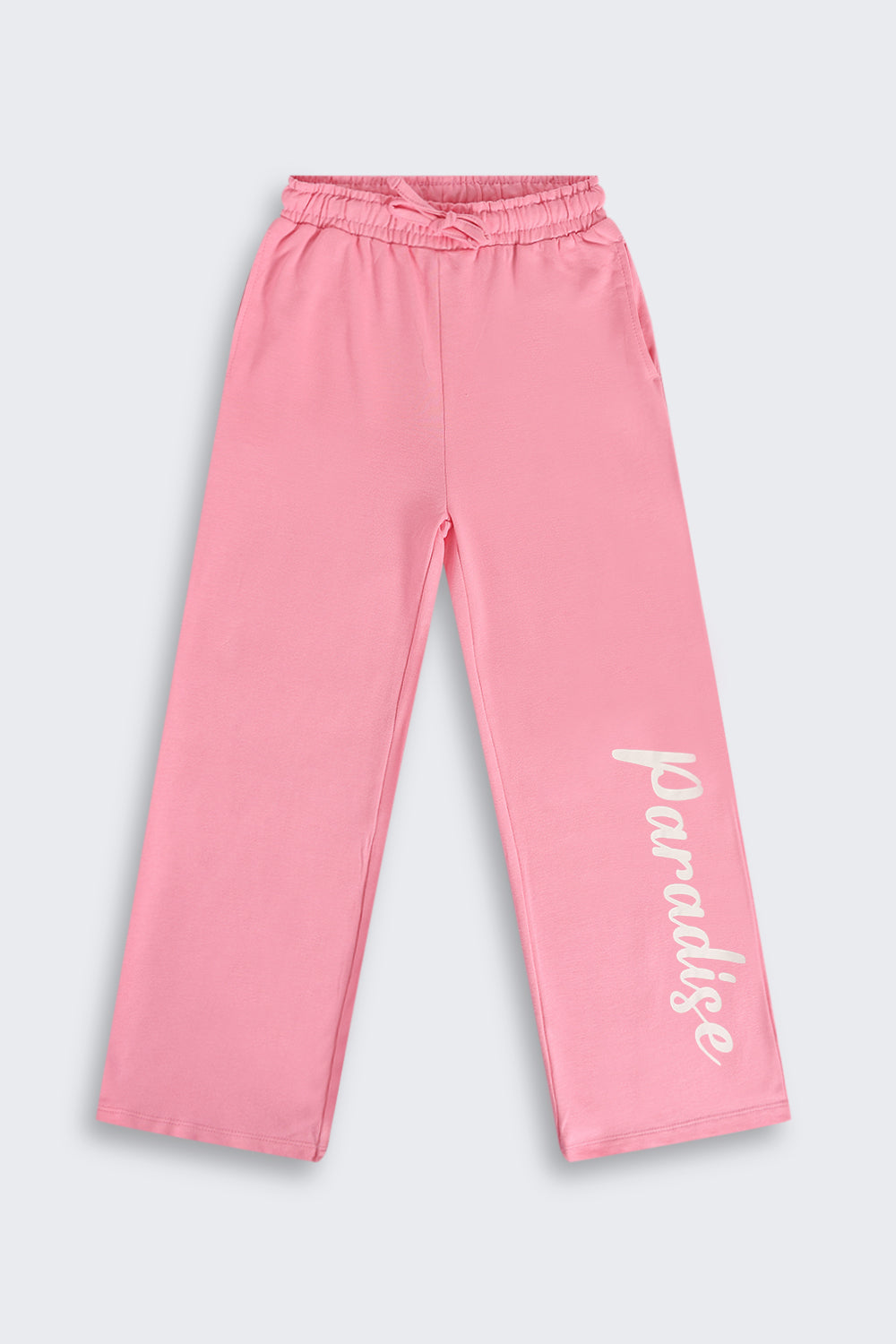 Pink Paradise Typographic Print Regular Fit Track Pant