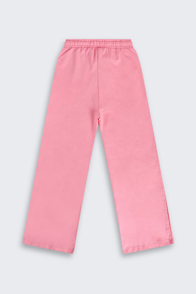 Pink Paradise Typographic Print Regular Fit Track Pant