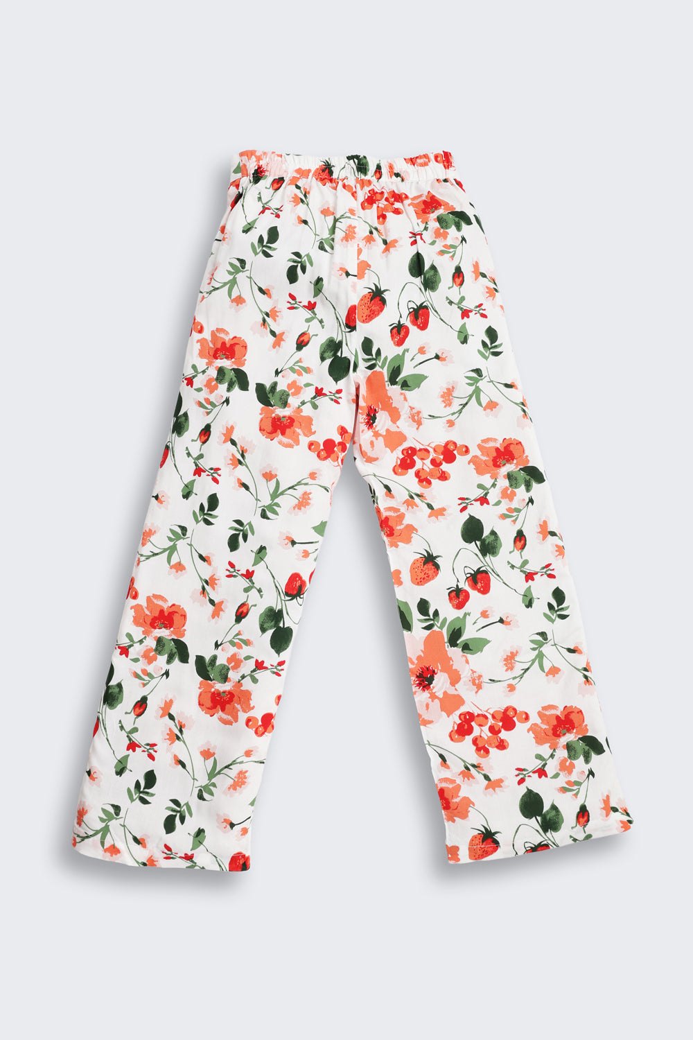 Off White Floral Regular Fit Co-ord Set