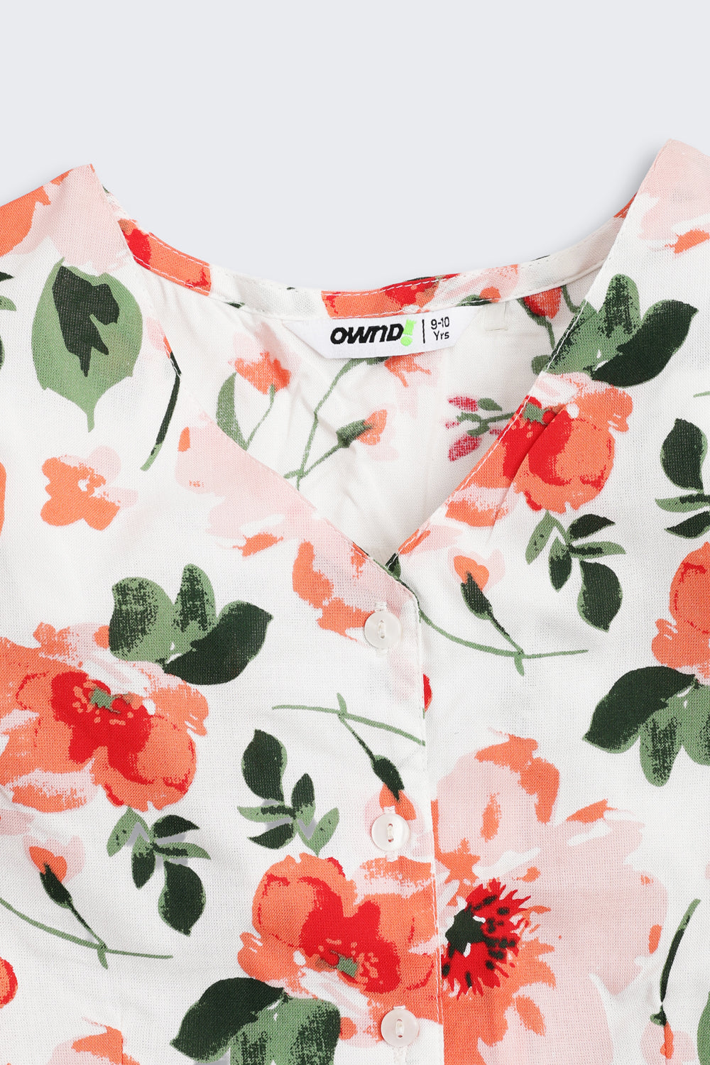 Off White Floral Regular Fit Co-ord Set