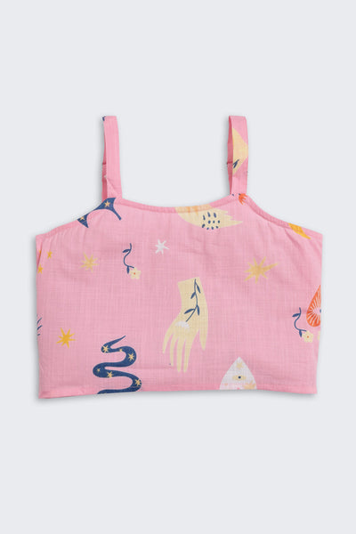Pink Graphic Printed Regular Fit Co-ord Set
