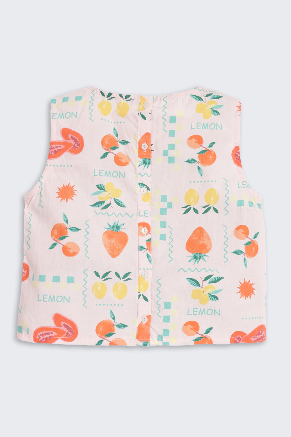 Pink Fruits Printed Regular Fit Co-ord Set