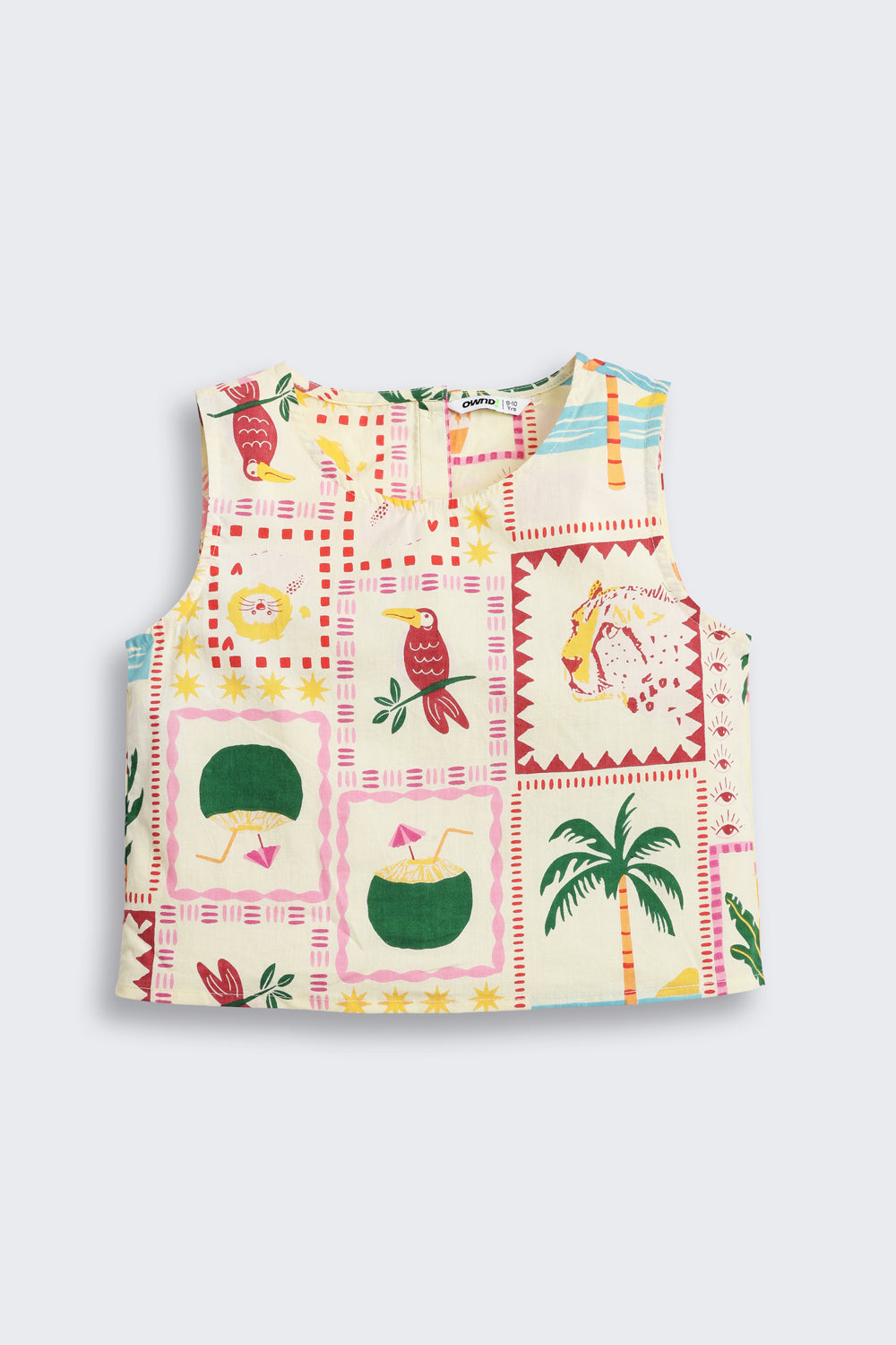 Yellow Tropical Theme Regular Fit Co-ord Set