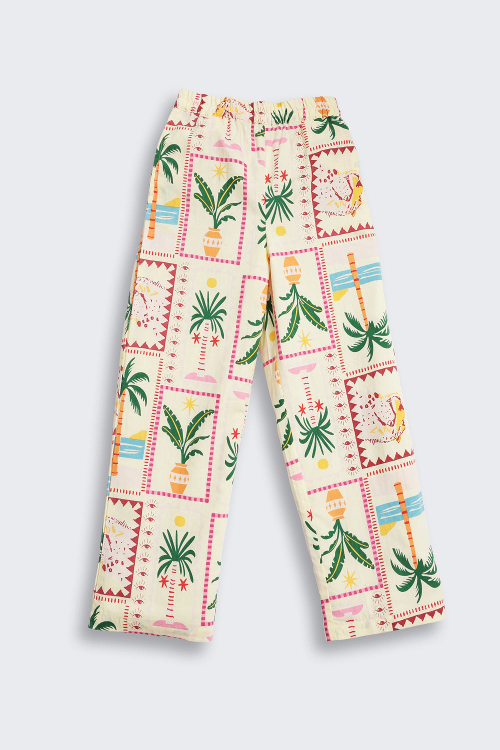 Yellow Tropical Theme Regular Fit Co-ord Set