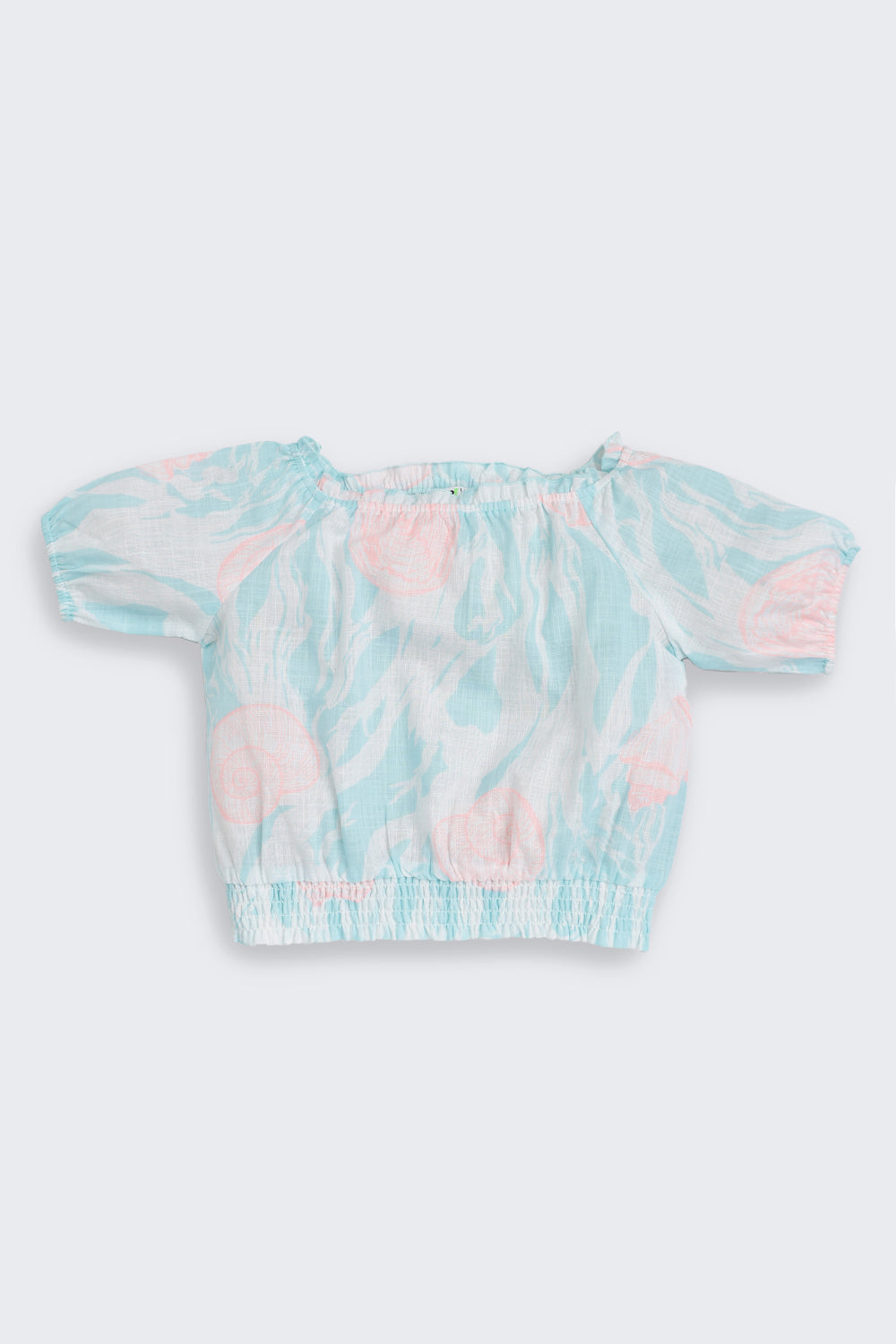 Light Blue Shell Print Regular Fit Co-ord Set