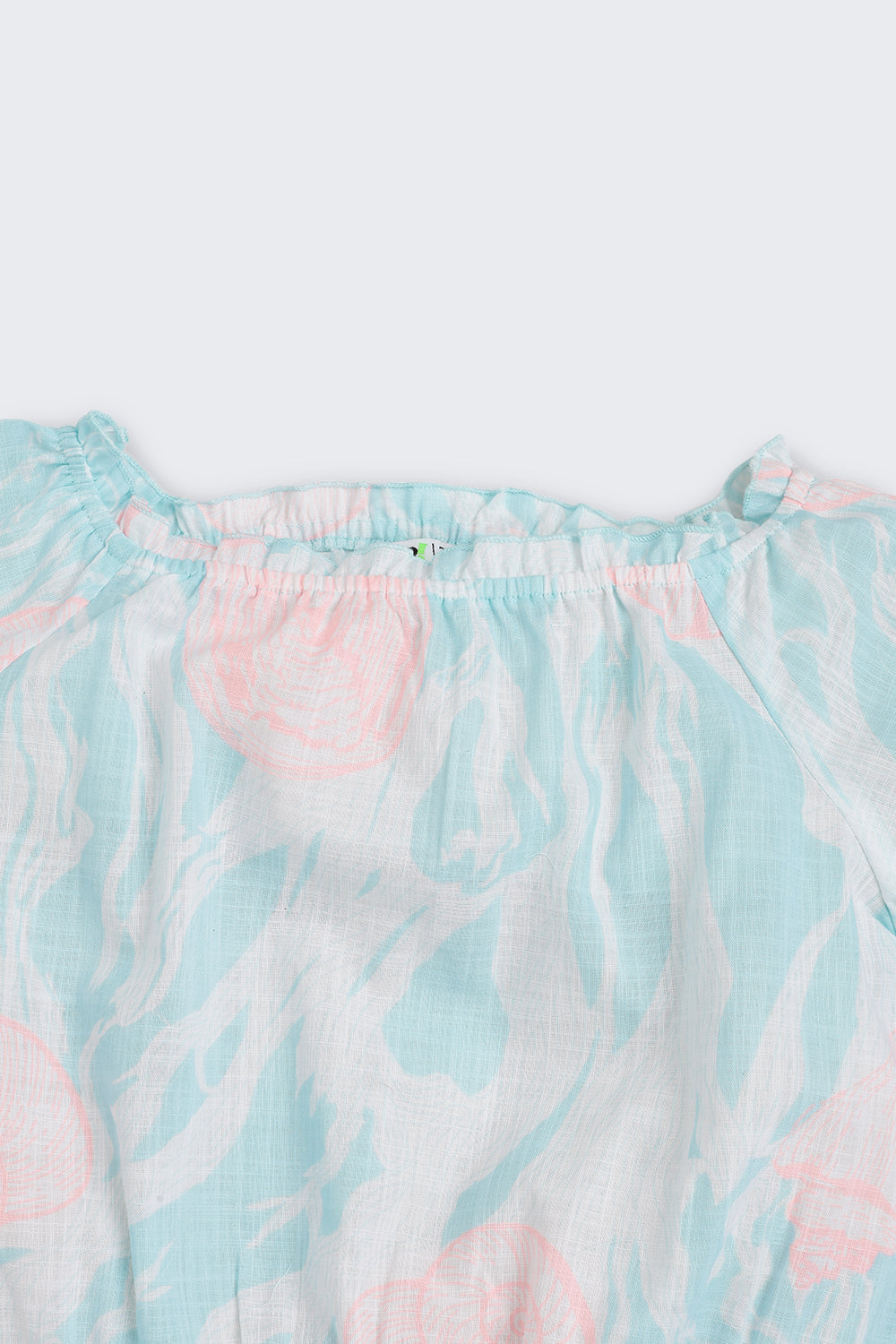 Light Blue Shell Print Regular Fit Co-ord Set