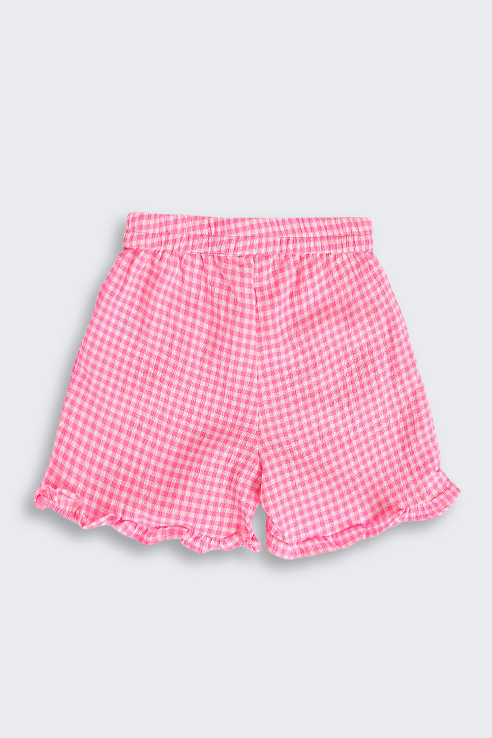 Pink Checked Shoulder Straps Co-ord Set