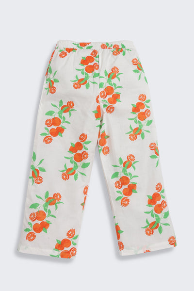 Off White Fruits Printed Regular Fit Co-ord Set