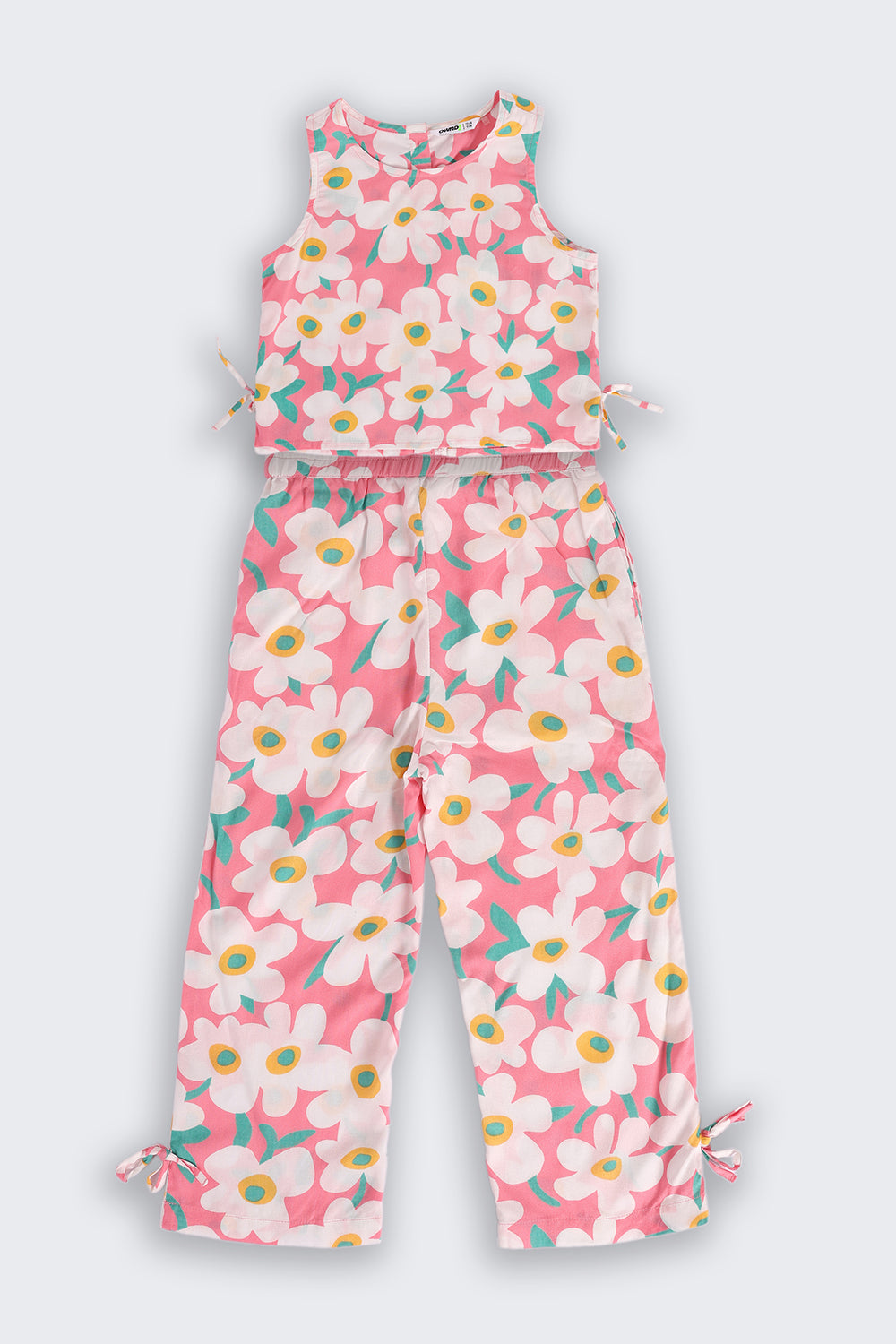 Coral Floral Printed Regular Fit Co-ord Set