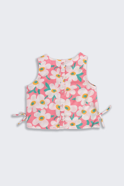 Coral Floral Printed Regular Fit Co-ord Set