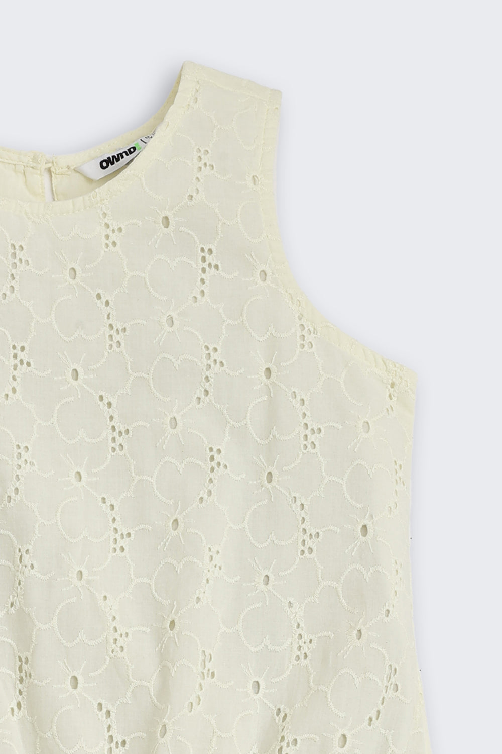 Yellow Embroidered Regular Fit Dress