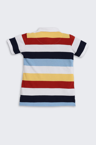 Multi-coloured Striped Regular Fit T-Shirt