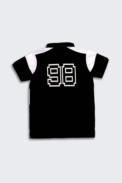 Black Typographic Regular Fit T-Shirt