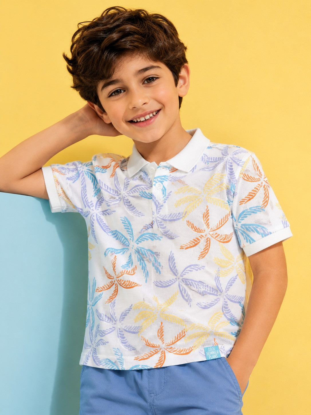 White Printed Summer T-Shirt