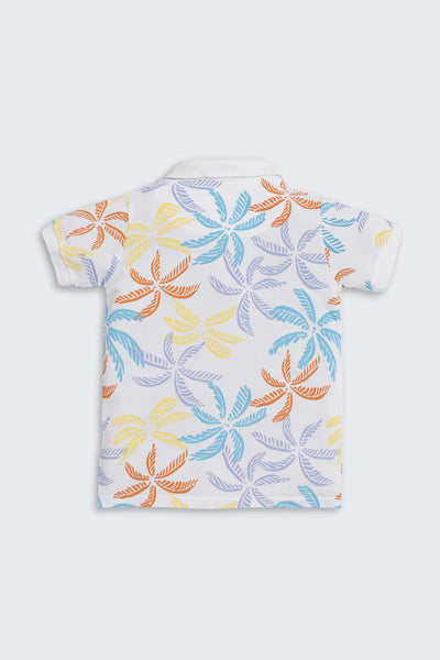 White Printed Summer T-Shirt