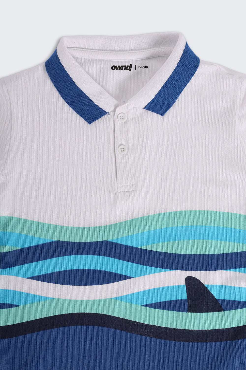 Blue Printed Regular Fit T-Shirt