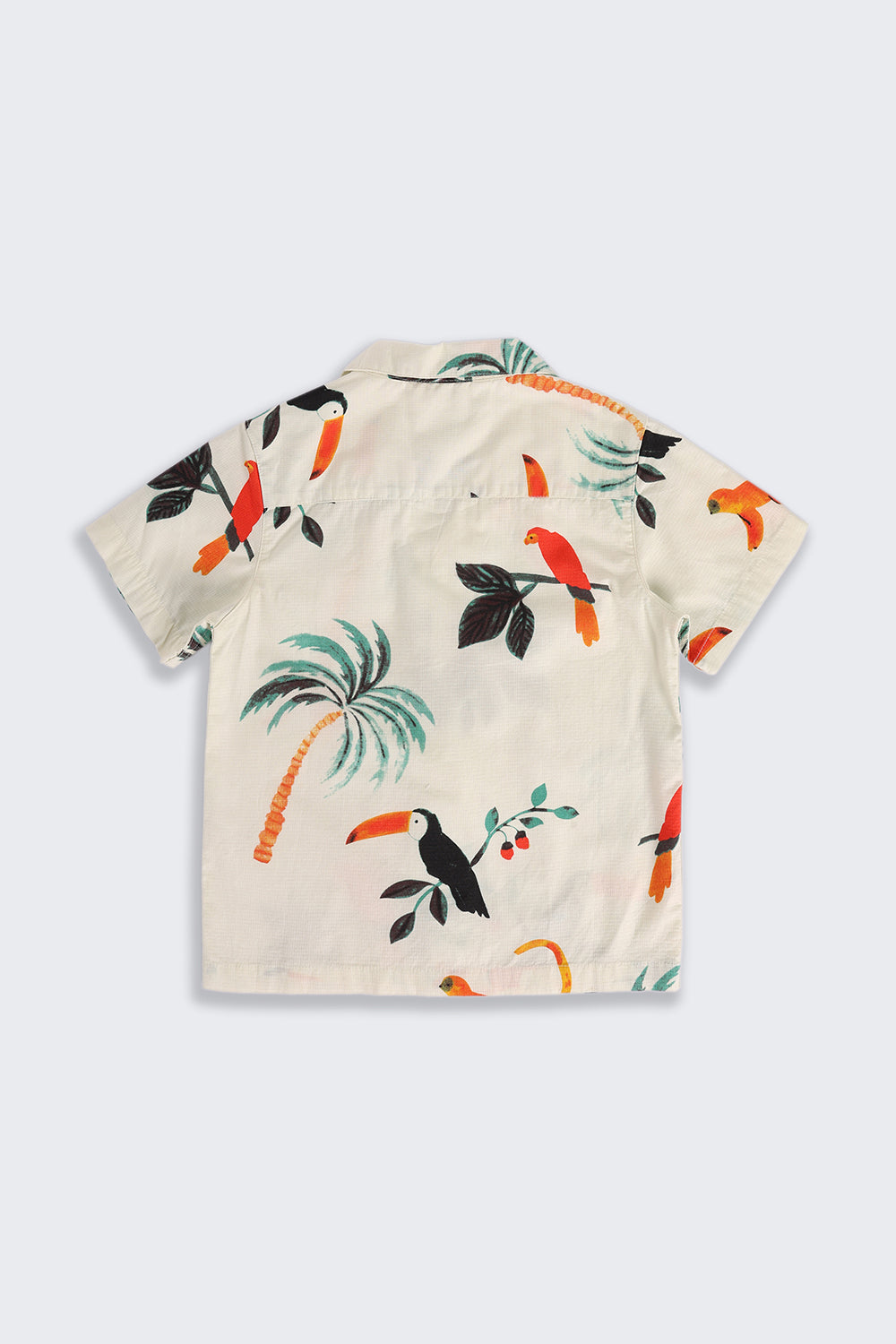Off White Animal Print Regular Fit Shirt