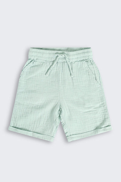 Green Embroidered Cotton Regular Fit Co-ord Set