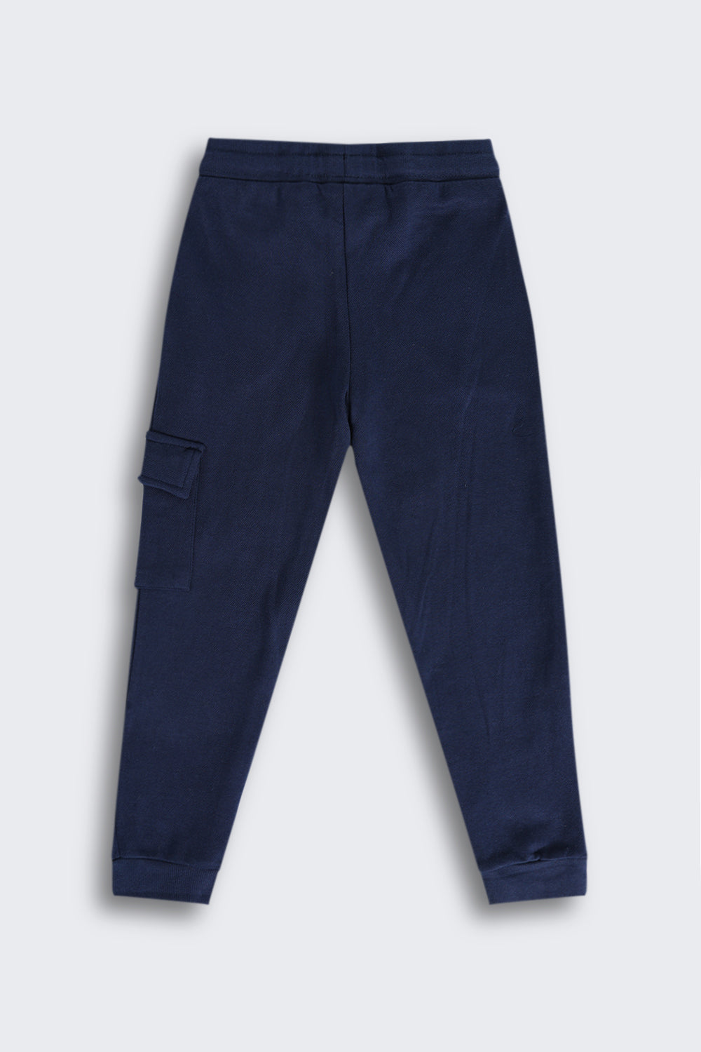 Navy Typographic Cotton Joggers