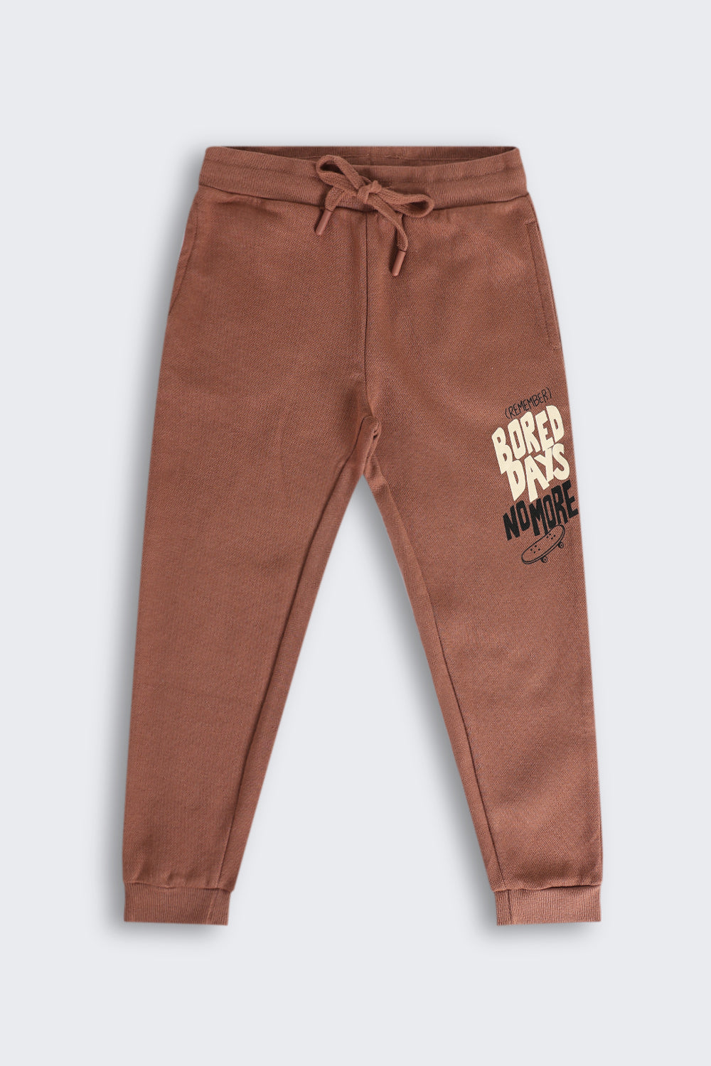 Brown Mid Rise Regular Fit Jogger