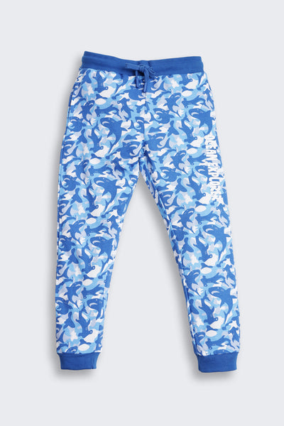 Blue Shark all over Printed Regular Fit Jogger