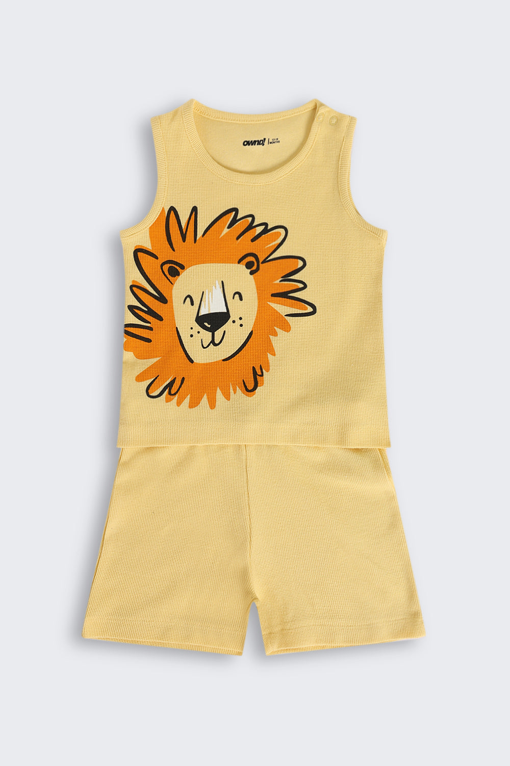 Yellow Tiger Printed Cotton Regular Fit Co-ord Set