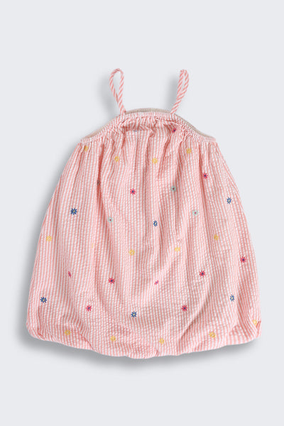 Coral Striped Dress