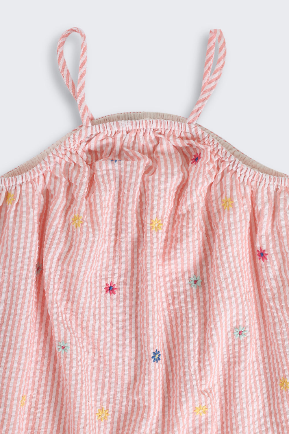 Coral Striped Dress