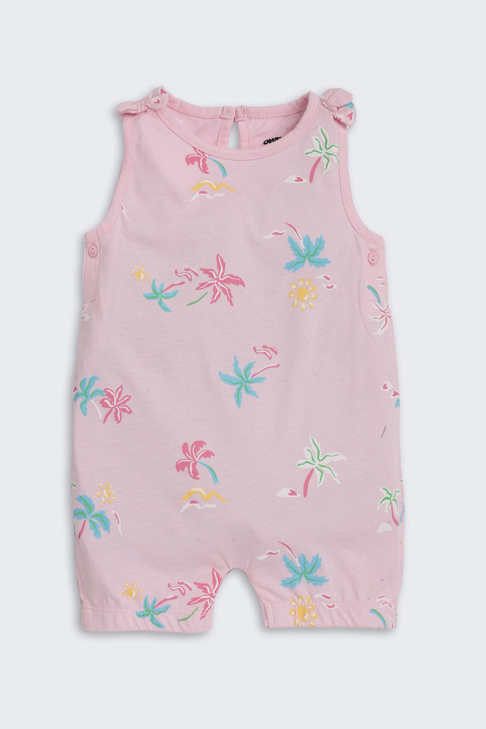 Pink Tree Printed Regular Fit Dungarees