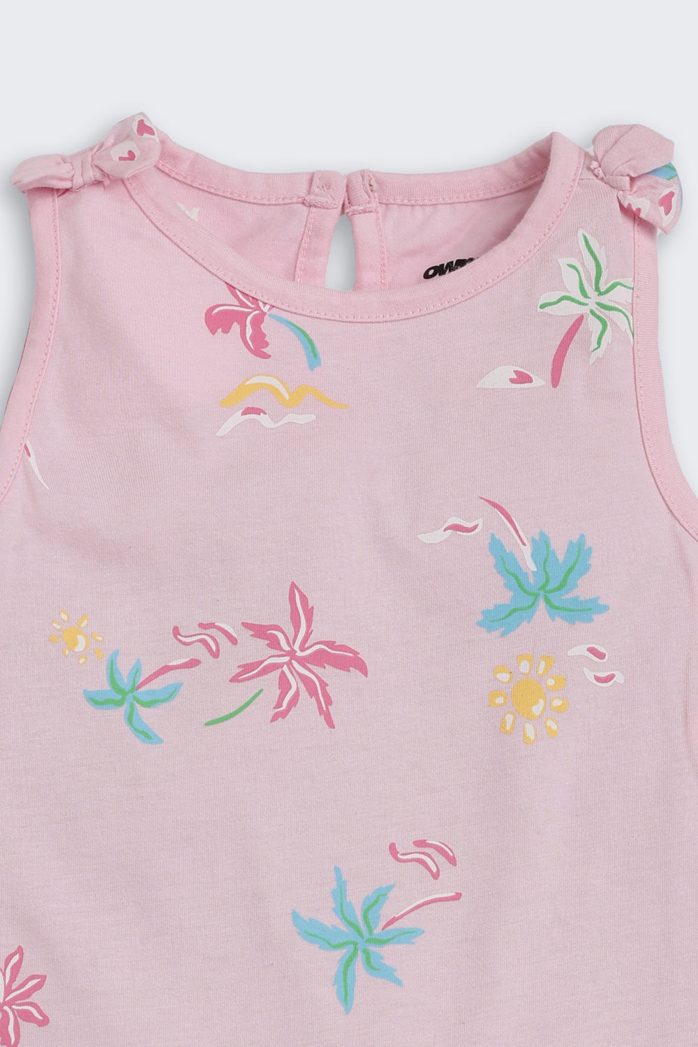 Pink Tree Printed Regular Fit Dungarees