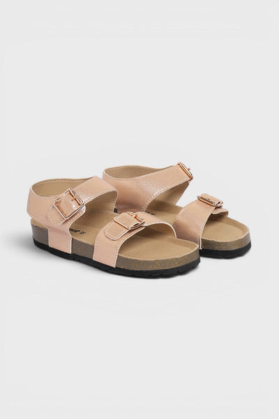 Beige Solid Sandals