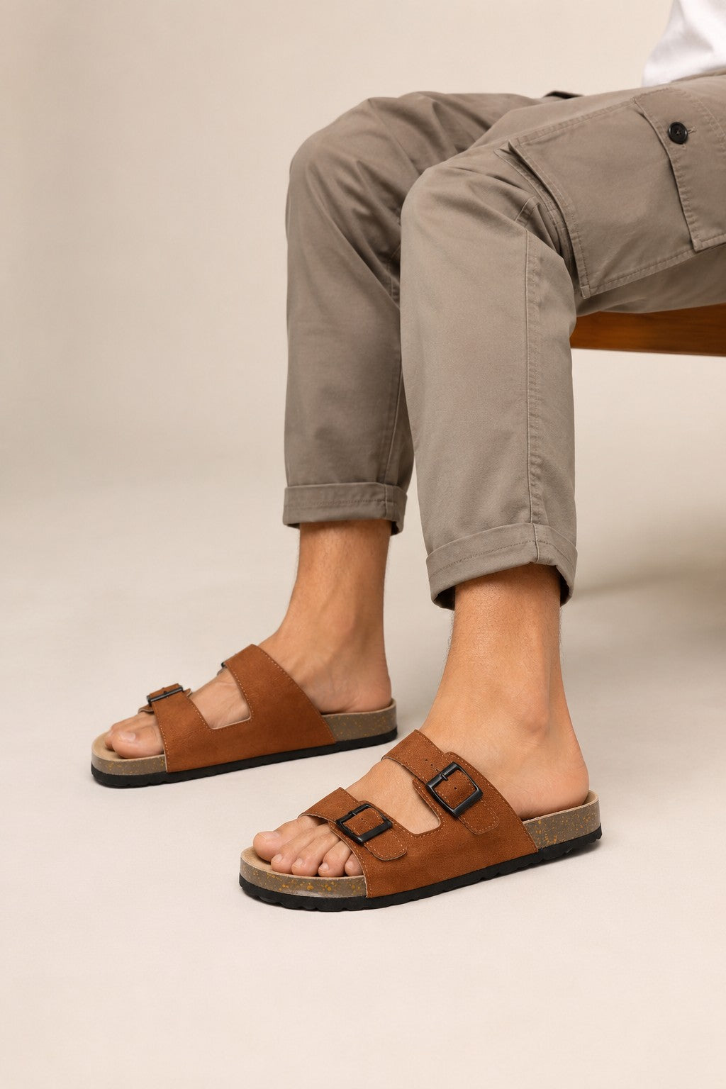 Boy's Brown PU Synthetic Sandal