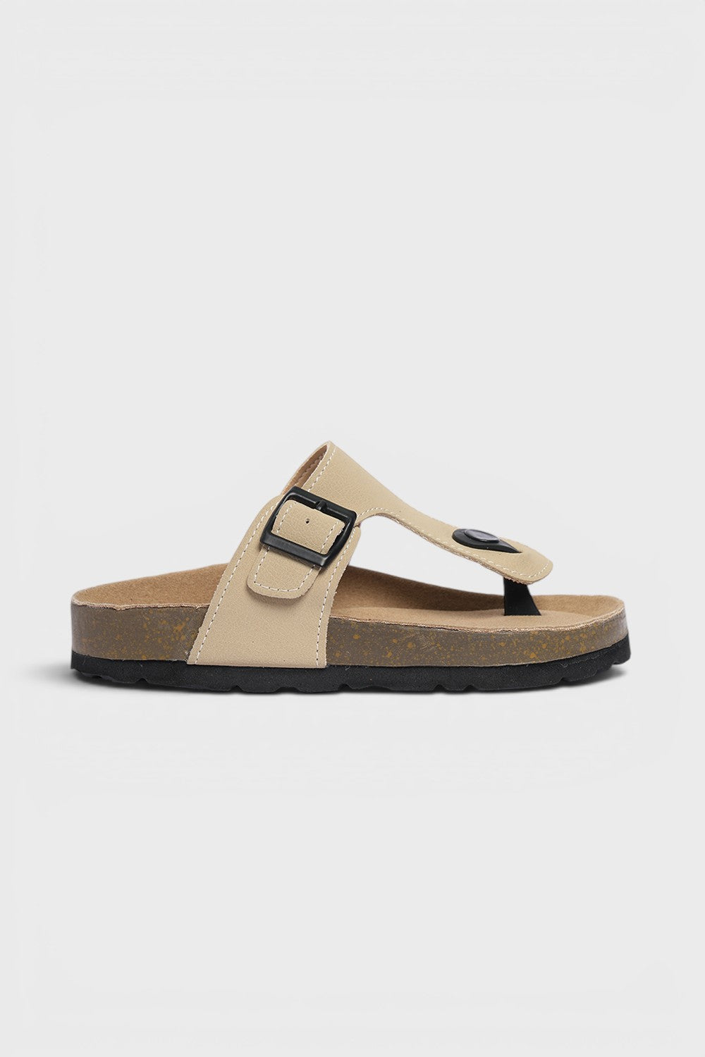 Boy's Beige PU Synthetic Sandal