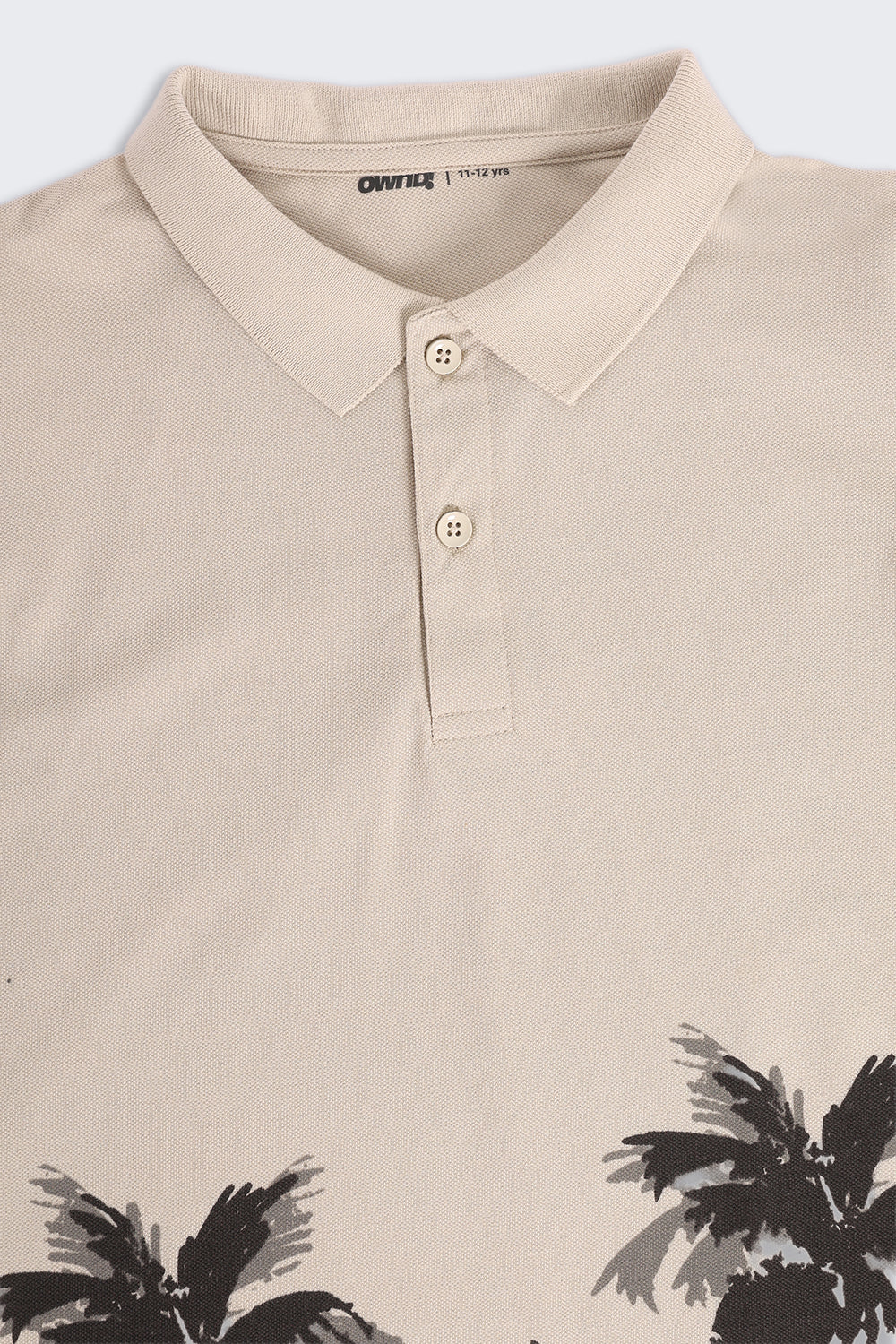 Beige Tree Printed Regular Fit T-Shirt
