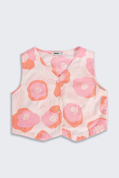 Coral All Over Printed Regular Fit Co-ord Set