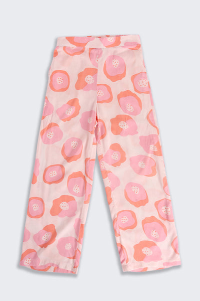 Coral All Over Printed Regular Fit Co-ord Set