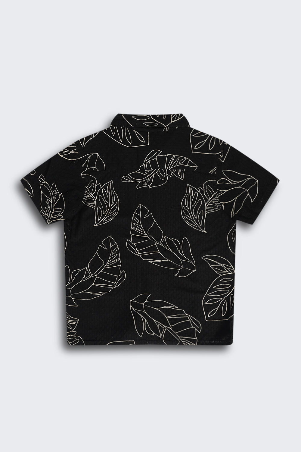 Black Botanical Print Shirt
