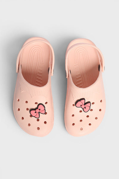 Peach Solid Platform Clogs