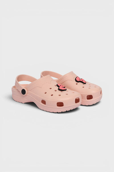 Peach Solid Platform Clogs