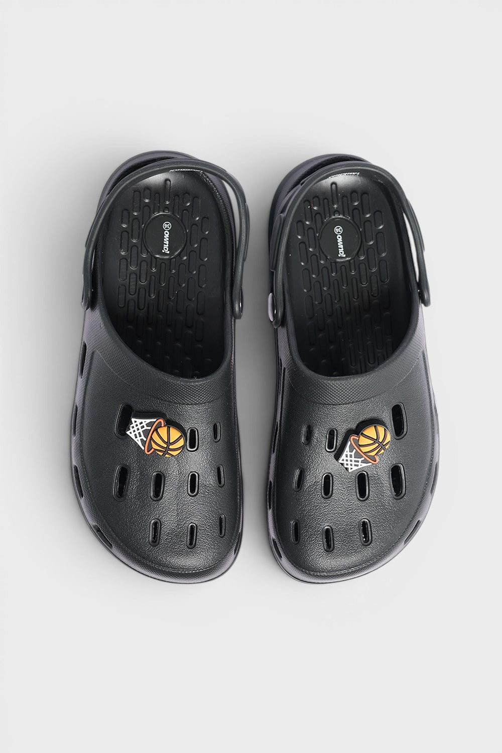 Black Solid Platform Clogs
