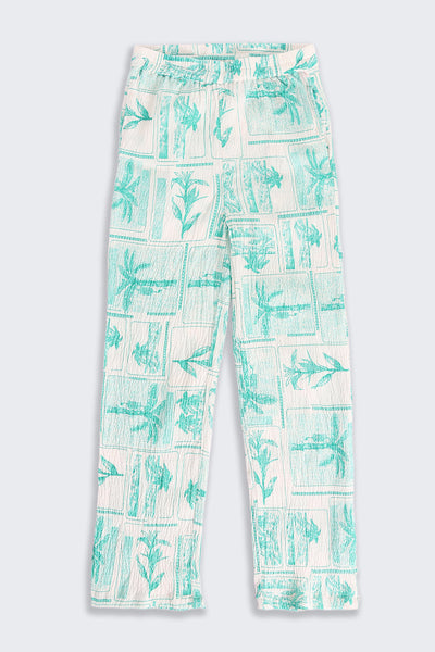 Green Tropical Theme Regular Fit Co-ord Set