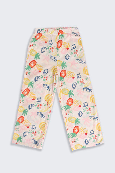 Multi-coloured Fruits Printed Regular Fit Pant