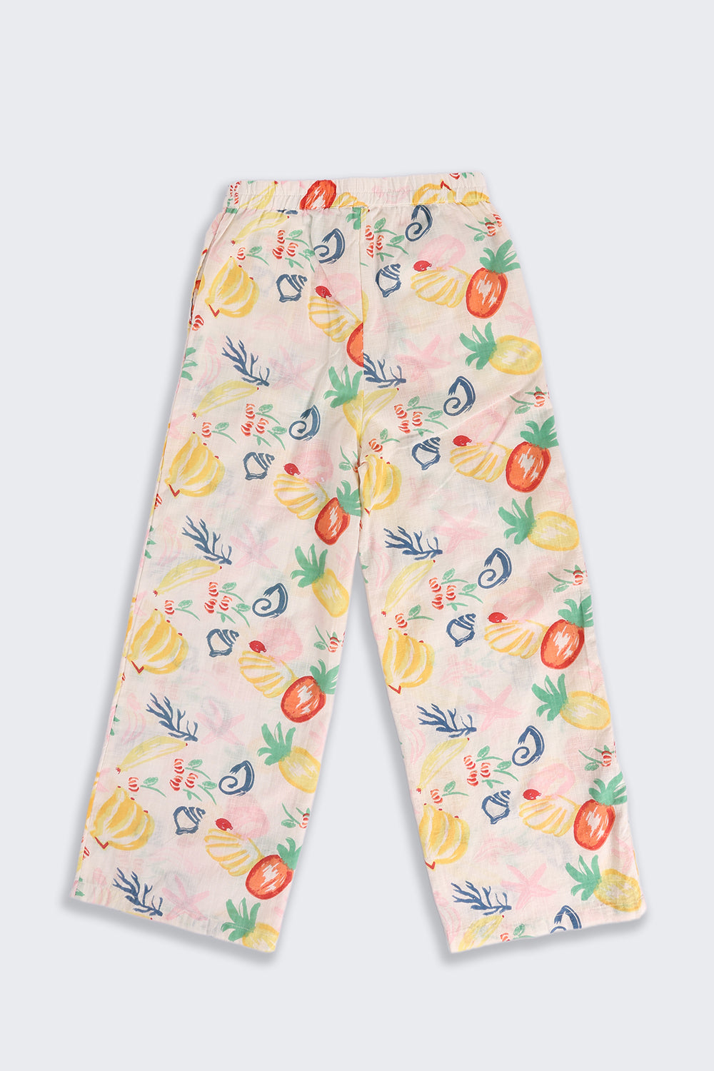 Multi-coloured Fruits Printed Regular Fit Pant