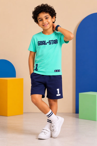Green Typographic Regular Fit Co-ord Set