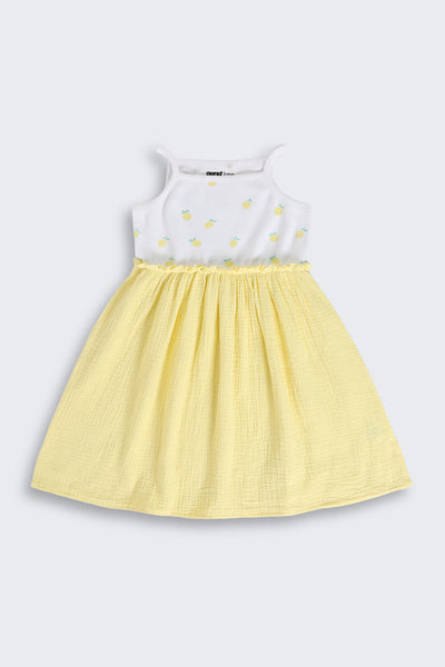Yellow Lemon Printed Dress