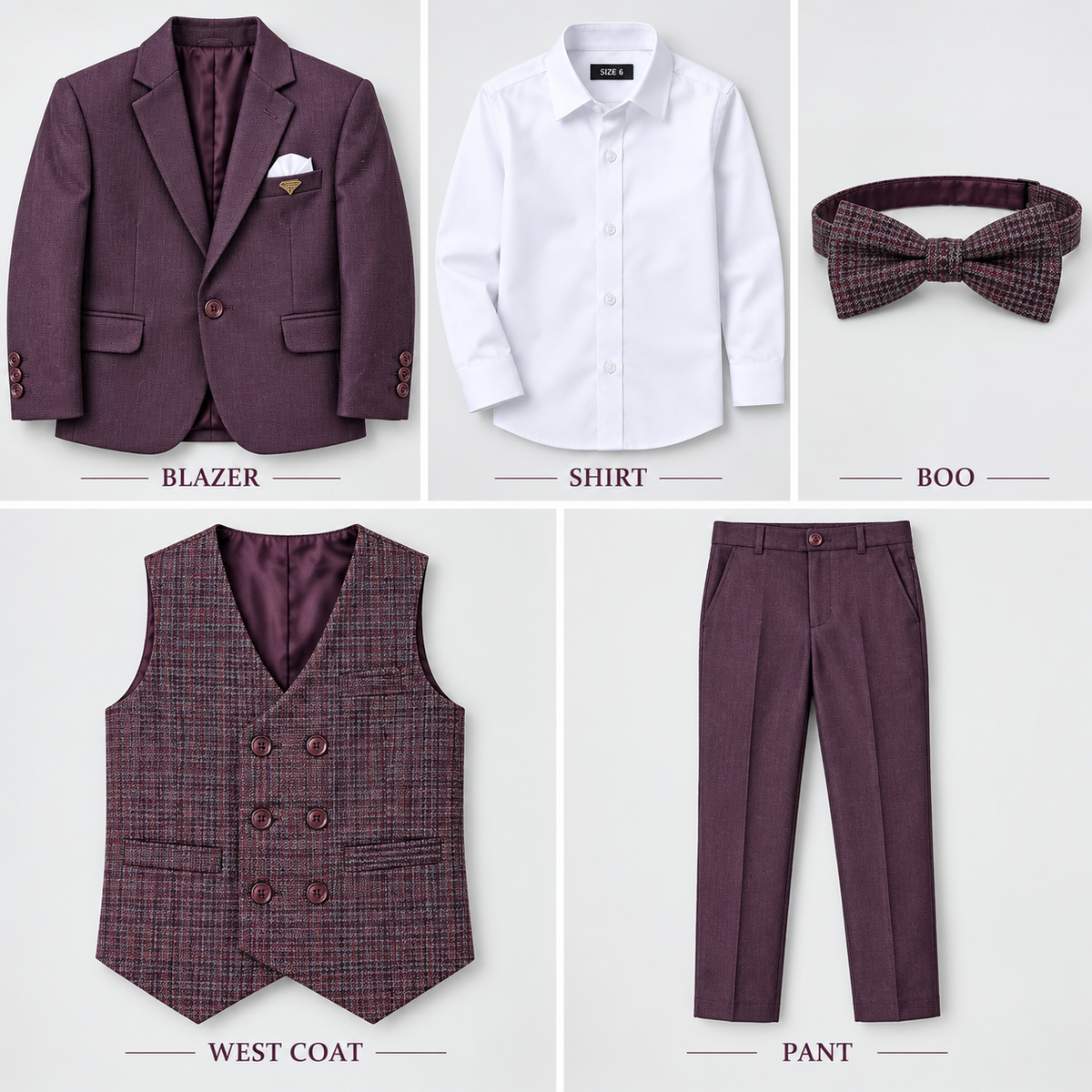 Wine Coat Suit