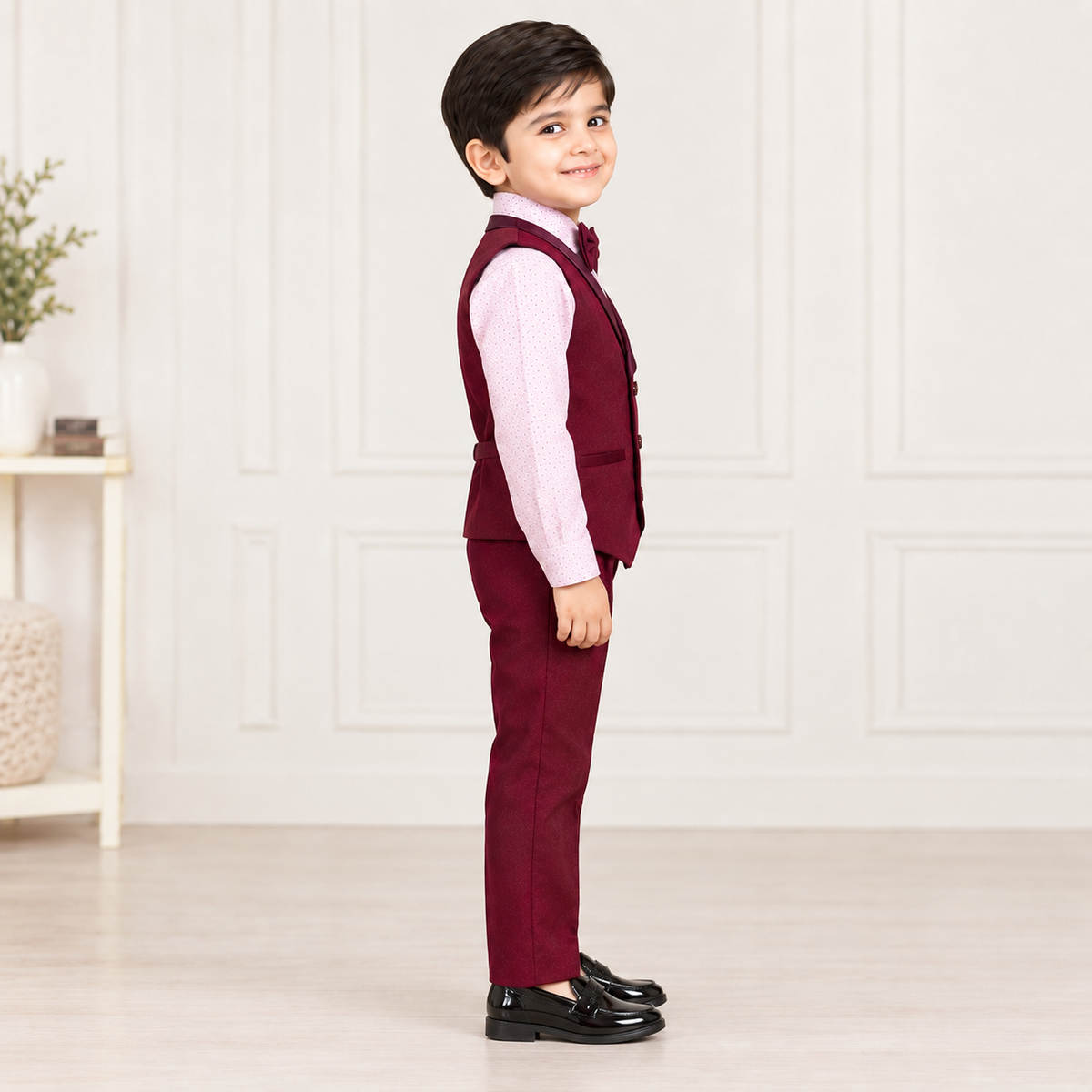 Wine Jacket Suit