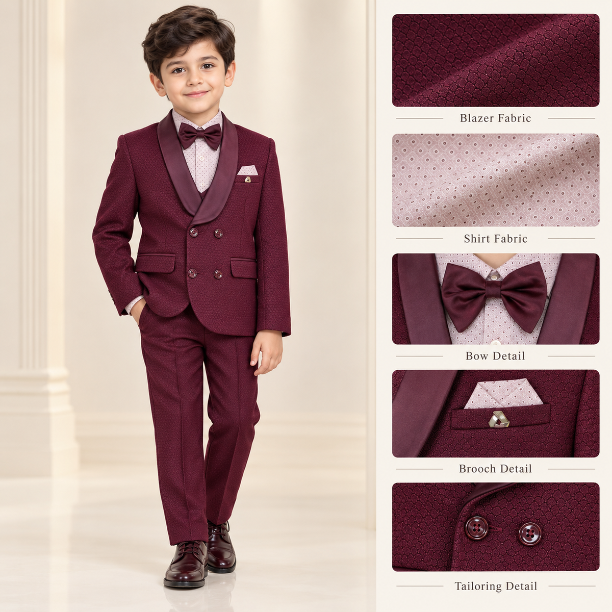 Wine Coat Suit