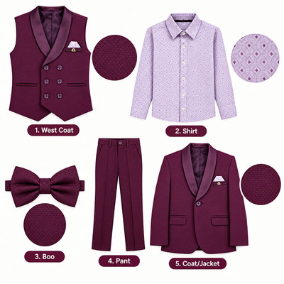 Wine Coat Suit
